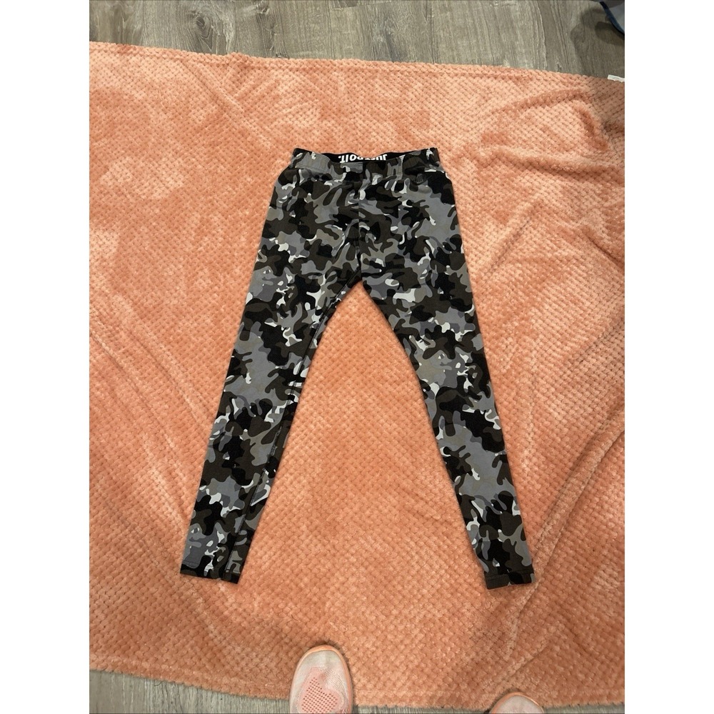 Nike Women Activewear Pants Medium Gray Leggings Camouflage